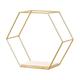 Alwaysh - Gold Rivet Hexagonal Honeycomb Floating Wall Shelf 20.5249.5cm