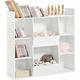 Children Kids Bookcase Book Shelf Toy Shelf Storage Display Shelf with 8 Storage Compartments,KMB55-W - Sobuy