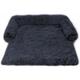 RHAFAYRE Plush Dog Mat, Large Dog Sofa Cushion - Pet Blanket with Zipper, Ideal for Dog Bed Basket, Kennel, Car 76x76x15cm Dark Gray