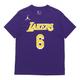Air Jordan Los Angeles Lakers LeBron James 6 Casual Sports Basketball Short Sleeve Purple