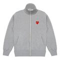 COMME des GARCONS PLAY Zip Up Crewneck Sweatshirt 'Grey'