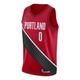 Men's Air Jordan NBA Sports Basketball SW Fan Edition 20 Season Portland Trail Blazers . Lillard No. 0 Red Jersey