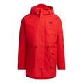 adidas Cny Jkt Top Sports Training Printing hooded Fleece Lined Woven Jacket Red