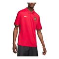 Nike 2020 Season Portugal Home Fan Edition Solid Color logo lapel Short Sleeve Soccer/Football Jersey Red