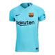 Men's Nike 2017-2018 Season Barcelona Casual Sports Short Sleeve Soccer/Football Jersey Blue