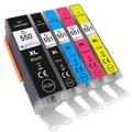 1 Set of 5 Ink Cartridges to replace Canon PGI-550 & CLI-551 Compatible/non-OEM from Go Inks (5 Inks) Black/Cyan/Magenta