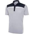 GALVIN GREEN MAPPING VENTIL8+ GOLF POLO SHIRT - COOL GREY / NAVY - S