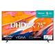 Hisense 75A6K TV 190.5 cm (75") 4K Ultra HD Smart TV Wi-Fi Black