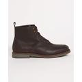 Dark Brown Chukka Leather Boot Wide Fit