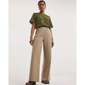 Adjustable Waist Wide Leg Trousers