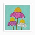 Echinacea in bloom Art Print by Katie Cannon Designs