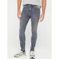 Everyday Slim Jeans With Stretch - Grey Wash, Grey, Size 36, Inside Leg Short, Men