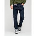 Levi's 505 Regular Fit Jeans - Dark Rinse - Dark Blue, Dark Rinse, Size 30, Inside Leg R=32 Inch, Men