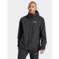 adidas Terrex Mens Multi 2l Rain J Jacket - Black, Black, Size S, Men