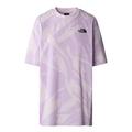 THE NORTH FACE Womens Short Sleeve Oversize Simple Dome Tee Print - Lilac, Light Purple, Size L, Women