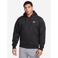 Nike Mens Fleece Jacket - Black, Black, Size L, Men