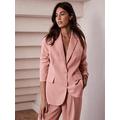 Mint Velvet Pink Asymmetric Blazer, Pink, Size M, Women