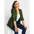 M&Co Edge To Edge Blazer Jacket - Green, Green, Size 18, Women