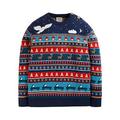 Frugi Boys Forest Fairisle Christmas Jumper - Multi, Multi, Size 6-9 Months