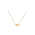 The Love Silver Collection Gold Plated Heart And Initial Charm Necklace