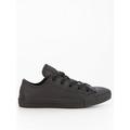 Converse Unisex Leather Ox Trainers - Black, Black/Black, Size 7, Women