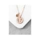 Treat Republic Personalised Birth Flower Heart And Disc Necklace - Rose Gold