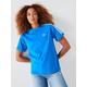 adidas Originals Womens 3 Stripe Tee - Blue, Blue, Size Xl, Women