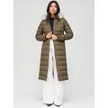 Tommy Hilfiger Tyra Down Longline Faux Fur Hooded Jacket - Green, Green, Size S, Women