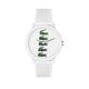 Lacoste Mens 12:12 White Silicone Strap Watch