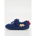 V by Very Younger Boys Dino Cup Sole Slipper - Navy, Navy, Size 10 Younger