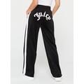 Juicy Couture Classic Velour Collegiate Track Pant - Black, Black, Size L, Women