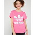 adidas Originals Junior Trefoil Tee - Pink, Pink, Size 13-14 Years