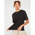 Puma Womens Training Graphic Oversized Fit Tee - Black, Black, Size M, Women