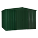Globel 10x12ft Apex Metal Garden Shed - Green with Steel Foundation Kit for 10X12 Apex Shed