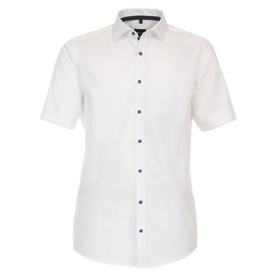 Businesshemd VENTI "VENTI Businesshemd Kurzarm Print", Herren, Gr. 46, Normalgrößen, weiß, 100% Baumwolle, bedruckt, schmal, Hemden Image