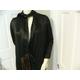 1920's Black Silk Flapper Coat With Attached Fringed Scarf