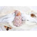 Personalized Pink Pumpkin Swaddle Blanket - Little Floral Fall Patch Baby Girl