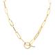 Chunky T-Bar Cable Chain - T-Bar Necklace Silver Chunky Toggle Gold Chain- A5-Cn-1252