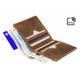 Billfold Cash & Card Wallet - Distressed Leather Mens Rfid Blocking Protection Slim