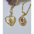 14K Gold Plated Photo Insertion Guadalupe Virgin Locket Necklace ~ Bella Cadena De La Virgencita "Coloca Tu Foto Adentro