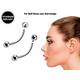Titanium Rook Piercing Jewelry Earring - 18G 16G 14G Curved Bar External Or Internally Threaded Body Piercing, Ear
