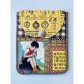 Girl & Glass Bowl Vintage Yellow Hand Crafted Tablet Cover, Book Cover