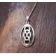 Vintage Scottish Sterling Silver Celtic Knot Pendant/Necklace 18 Inch Long Chain