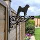 Shar Pei Hanging Basket Bracket, Dog Bracket For Garden, Gift Garden Lover, Metal Decor