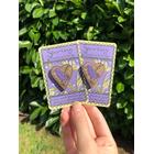 starling Heart Illustrated Wooden Pin Badge Brooch