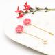 Porcelain Peony Pin Brooch/ Pin/ Pink Flower Lapel Boutonniere/ Groomsmen Gift/Best Man