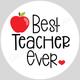 Product Label - Best Teacher Ever | Sticker Packaging Handmade 40mm 24Pk Australia