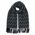 Black & Grey Beautiful Handmade Women's Scarf. Shawl. Winter. Warm. Alpaca Wool. Scarves. Women's. Men's