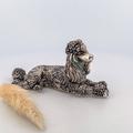 Silver Poodle Figure, 800 Dog Collectable, Hallmarked Dog, Collectible Figurine, Collectible, Lover's Gift