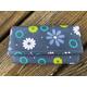 Small Grey Flower Fabric Wallet, Women's Wallet, Girl's Travel Small Coin Purse, Mini Wallet For Credit Cards